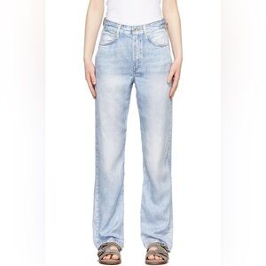 New Rag & Bone Alex Liquid High Rise Straight Tromp L'oeil Pant Luna NWT Size 27